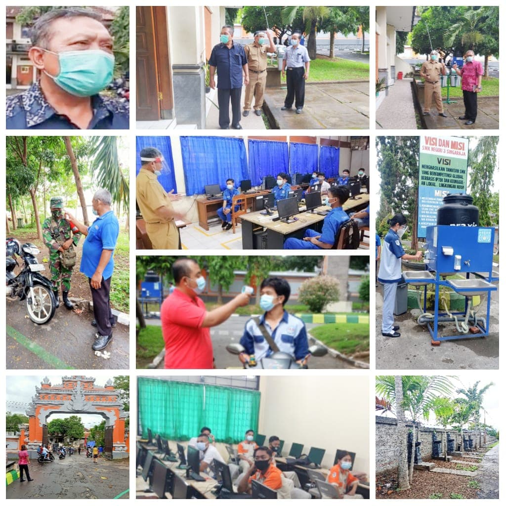 UJI COBA PELAKSANAAN PEMBELAJARAN TATAP MUKA SMKN 3 (STEMSI) SINGARAJA.