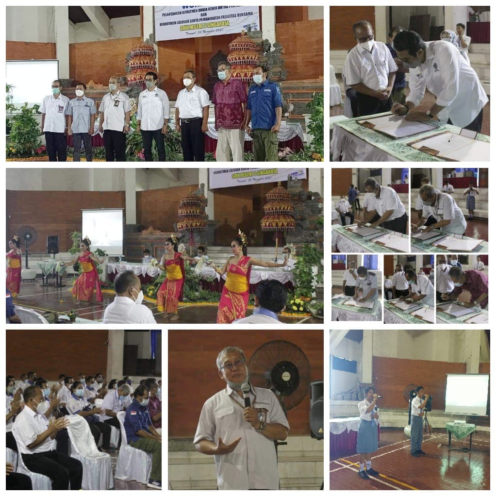 WORKSHOP PELAKSANAAN KOMITMEN DUNIA KERJA  UNTUK PENYALURAN DAN REKRUITMEN LULUSAN SERTA PEMANFAATAN FASILITAS BERSAMA SMKN 3 SINGARAJA