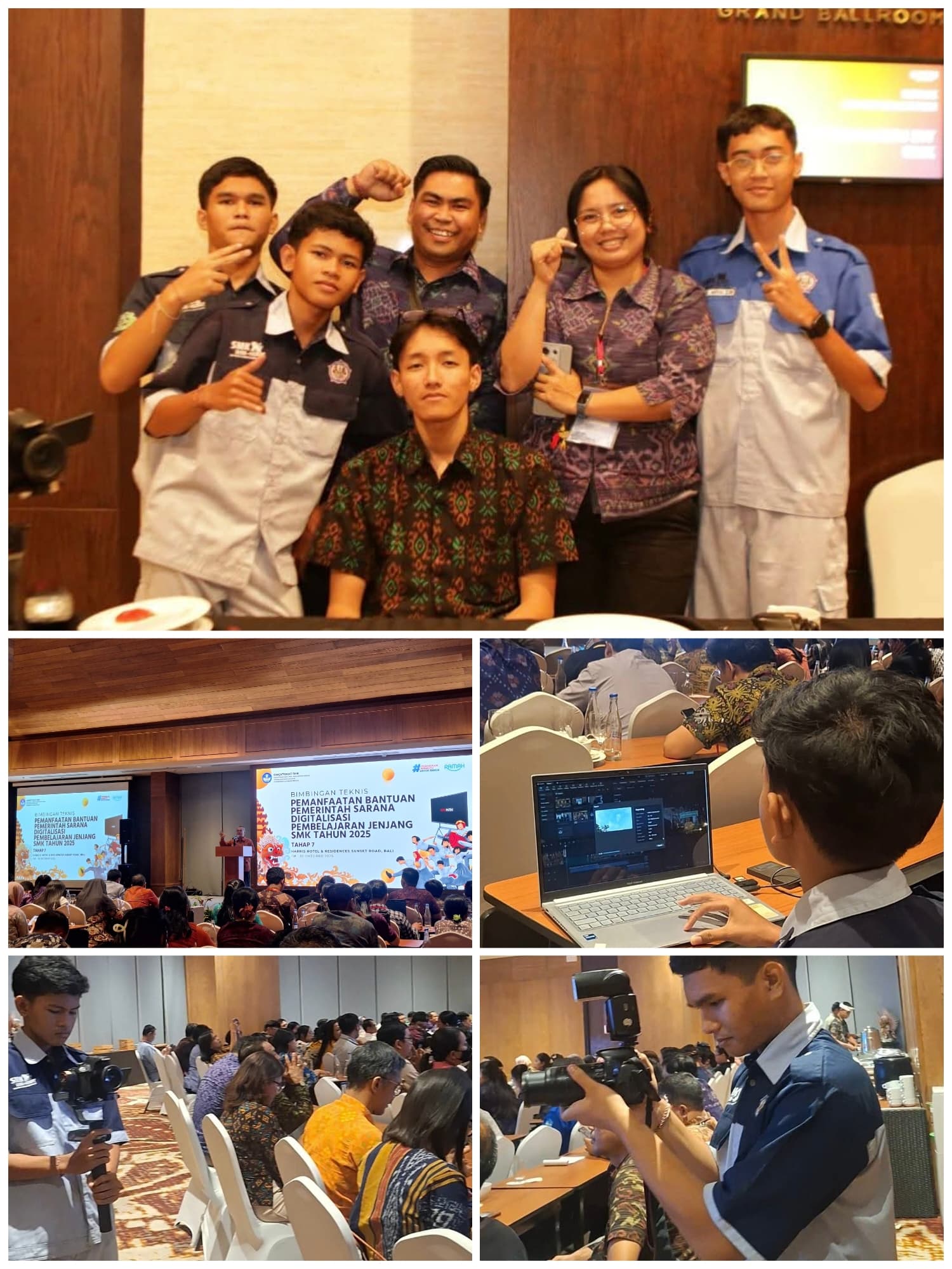 Keterlibatan Siswa SMK N 3 Singaraja Dalam Dokumentasi Bimtek Pemanfaatan Bantuan Pemerintah Sarana Digitalisasi Pembelajaran Jenjang  SMK Tahap 7