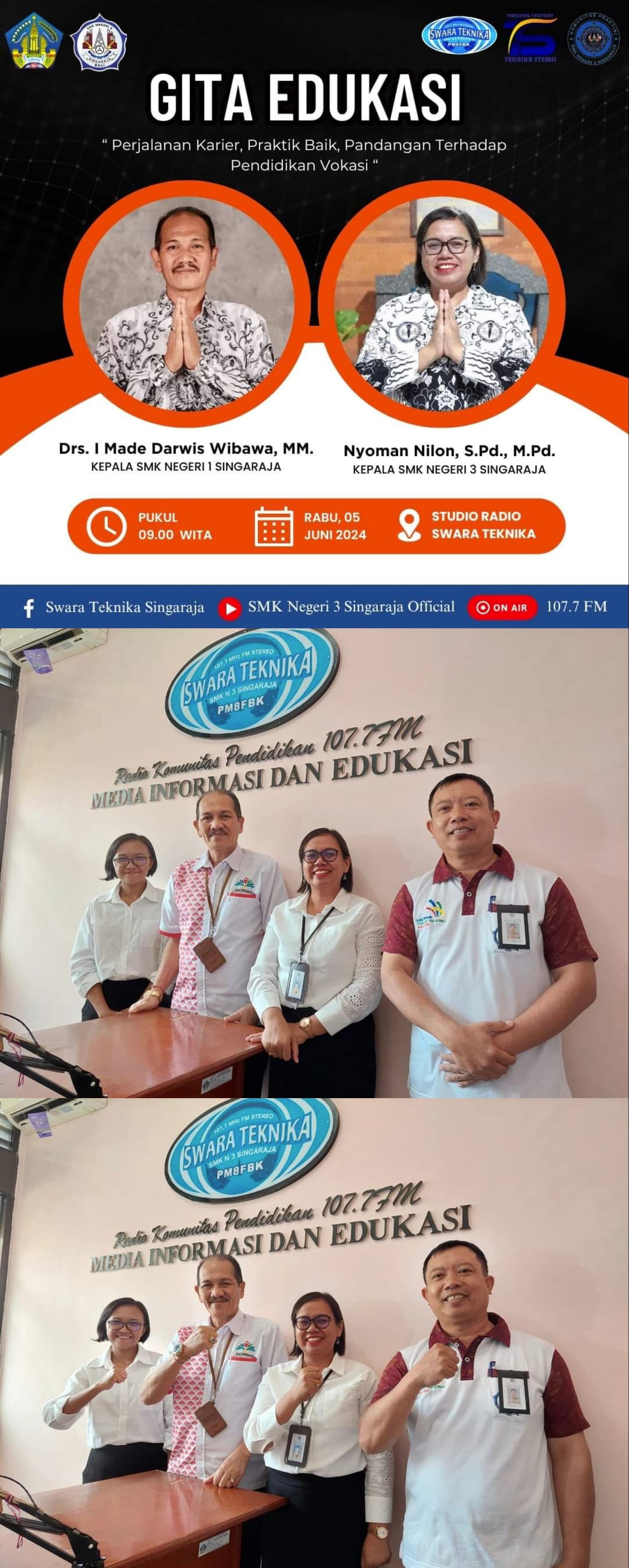 GITA EDUKASI "Perjalanan Karir, Praktik Baik, Pandangan Terhadap Pendidikan Vokasi"