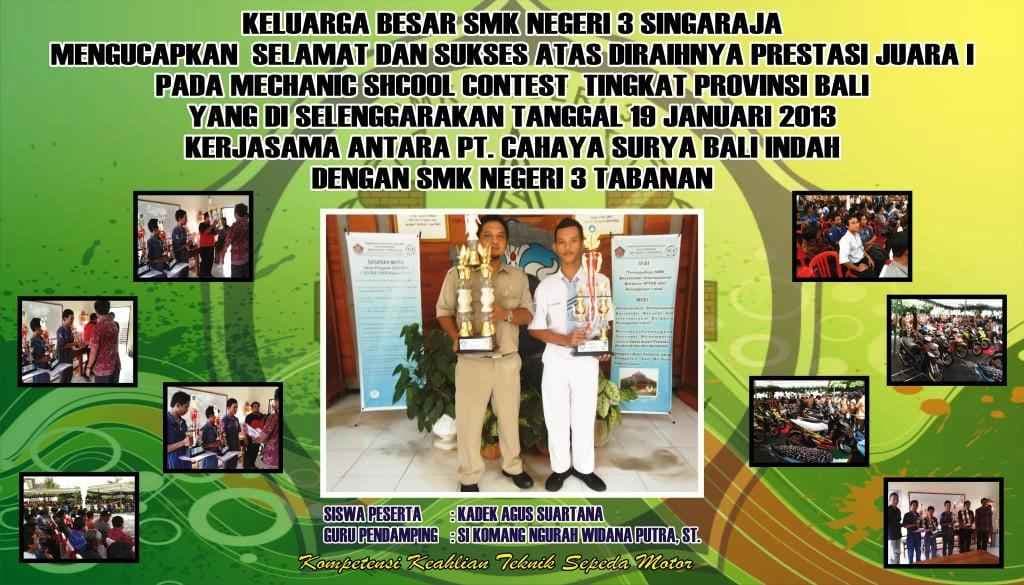 LOMBA MECHANIC SCHOOL CONTEST III SMK OTOMOTIF SE-BALI