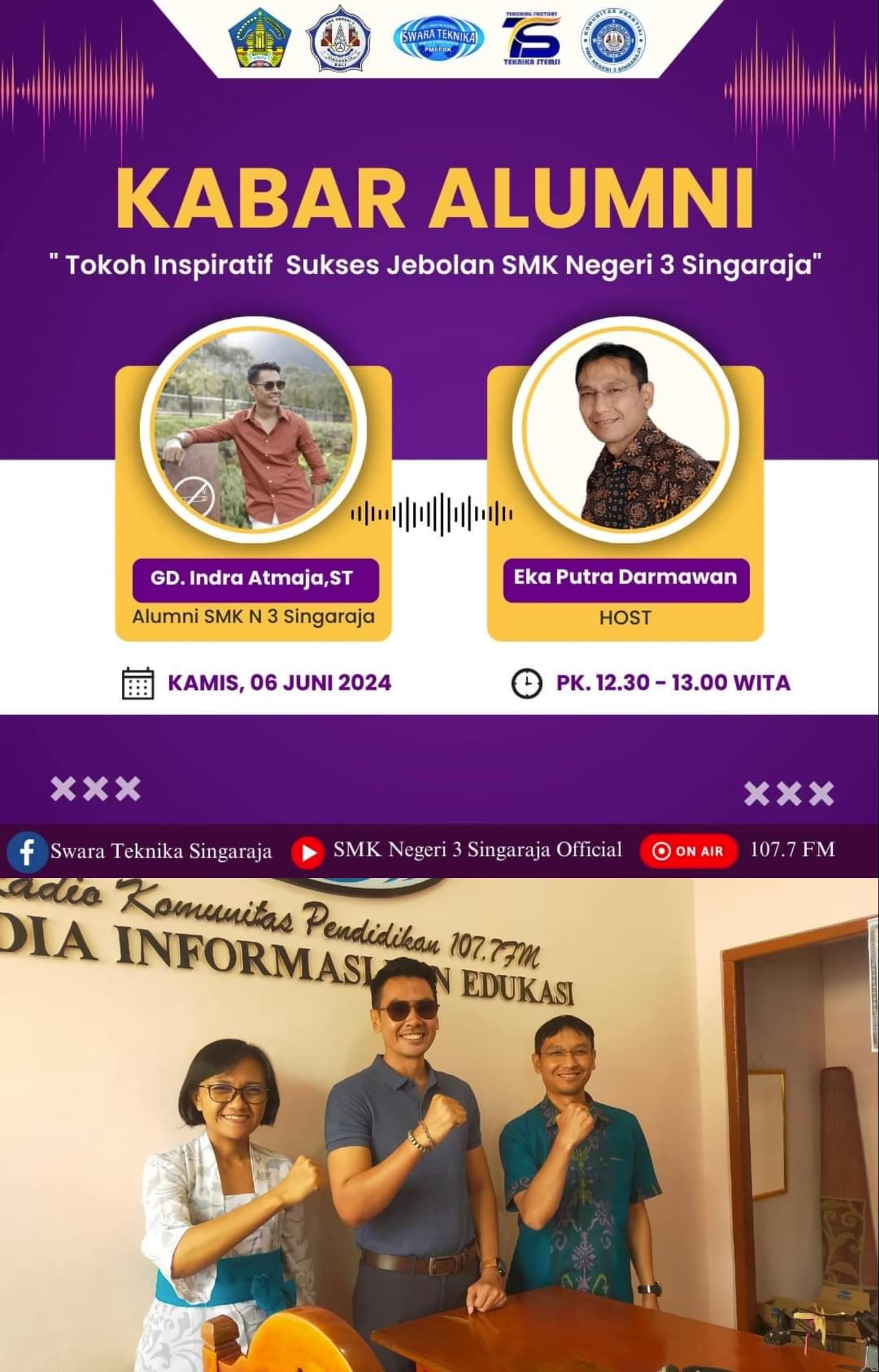 Peluncuran Program Baru Radio Swara Teknika 107.7 FM Bertajuk Kabar Alumni