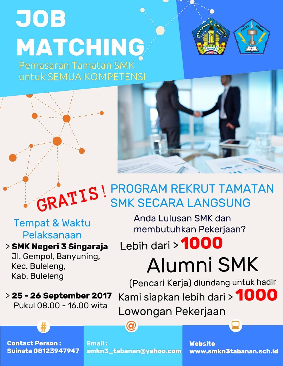 PROGRAM PEREKRUTAN TAMATAN SMK SECARA LANGSUNG (JOB MATCHING)