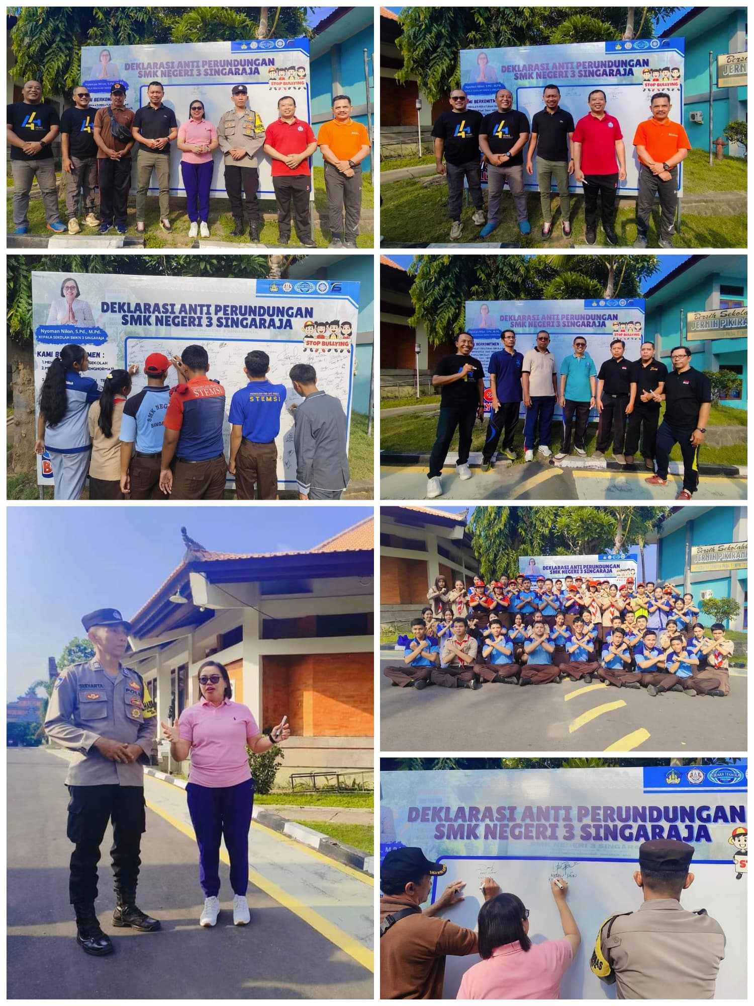 Penandatanganan Deklarasi Anti Perundungan SMK Negeri 3 Singaraja