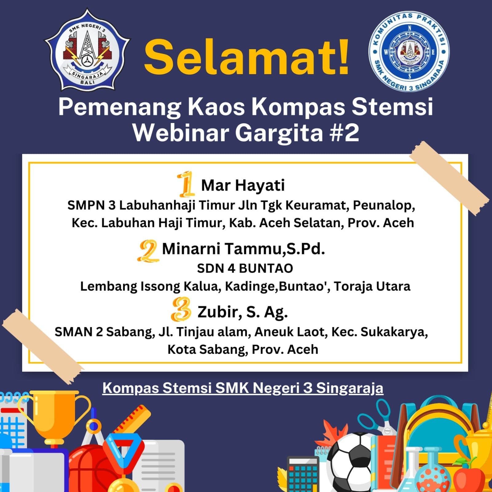 PEMENANG WEBINAR KOMPAS STEMSI