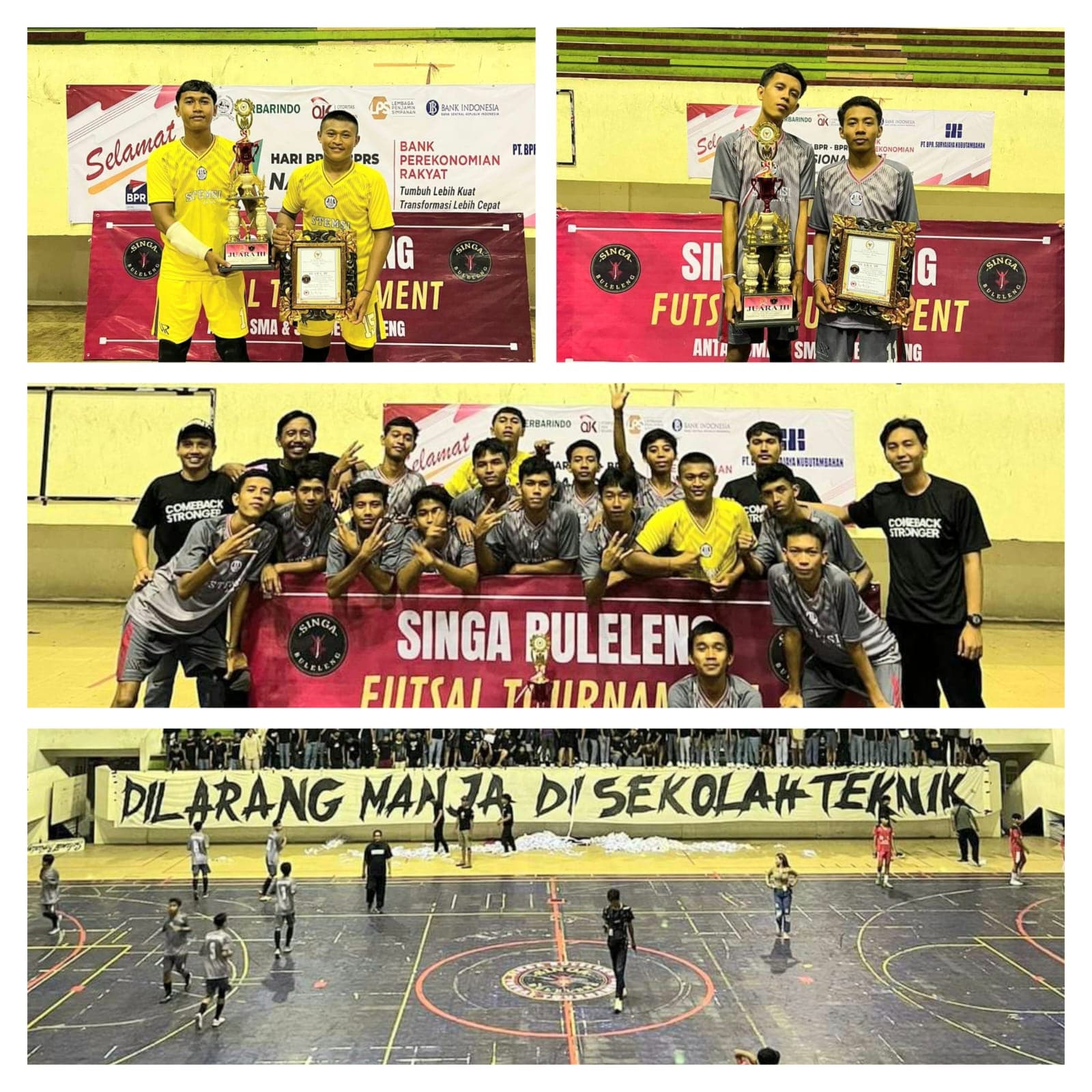 JUARA 3 & SUPORTER TERBAIK  TURNAMEN FUTSAL 2023 