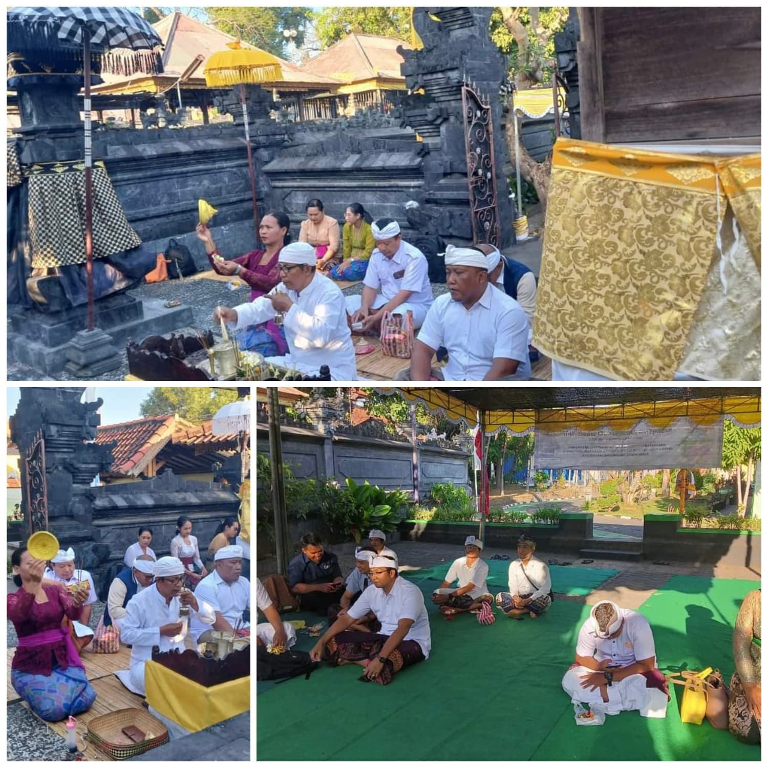 Persembahyangan Rahina Purnama Dan Matur Piuning Perayaan HUT Ke 44 SMK N 3 Singaraja