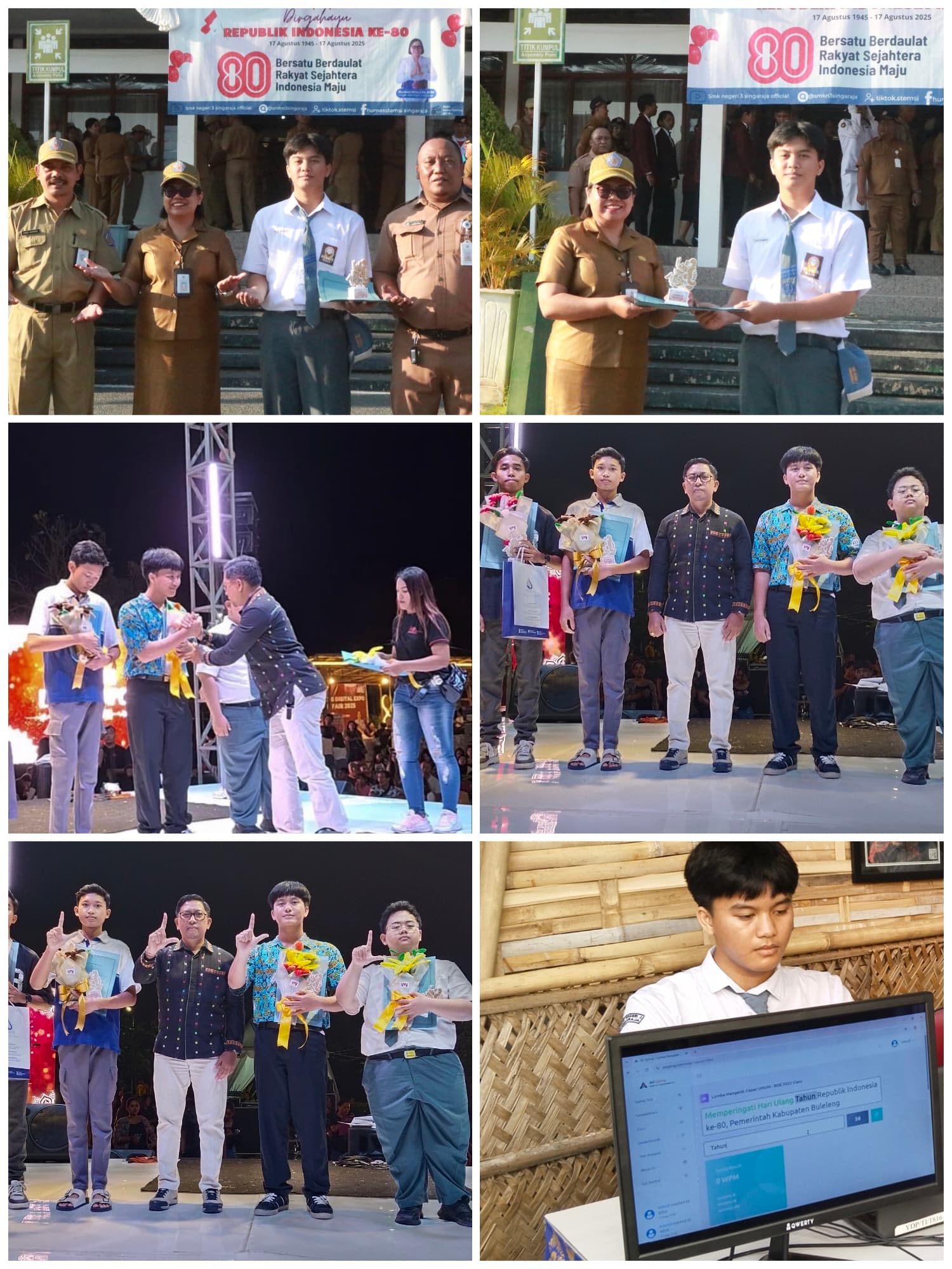 Siswa SMK N 3 Singaraja Memperoleh Juara III Lomba Mengetik Cepat Se-Kabupaten Buleleng