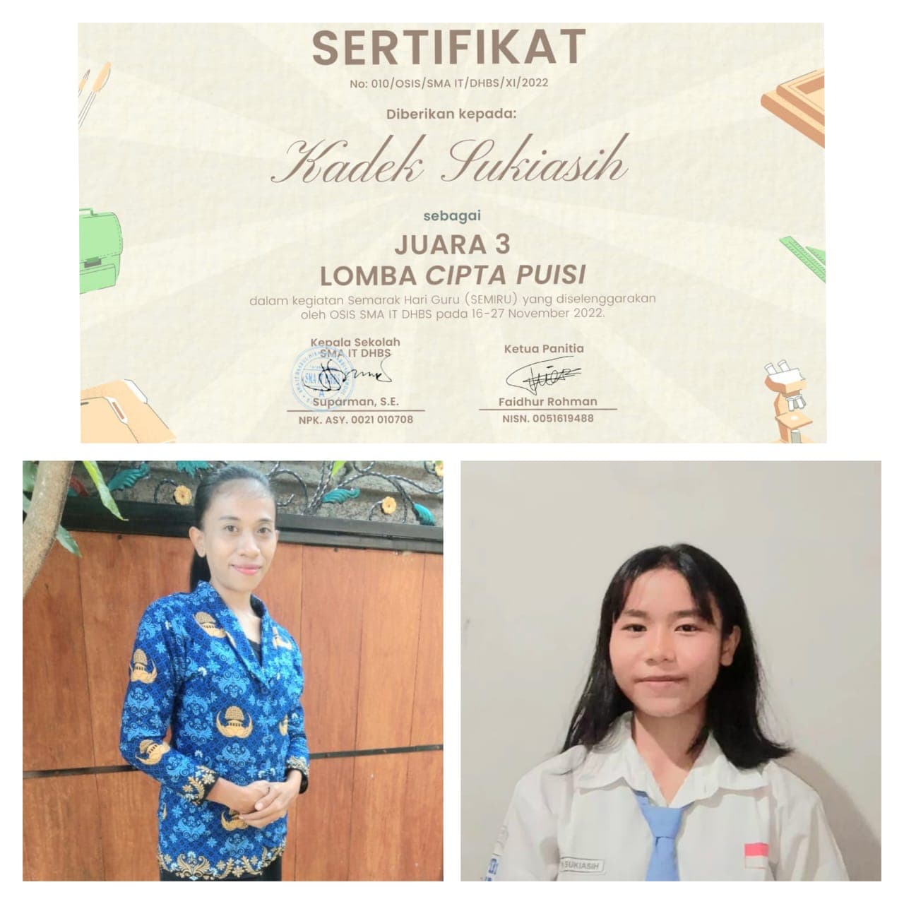 JUARA LOMBA CIPTA PUISI