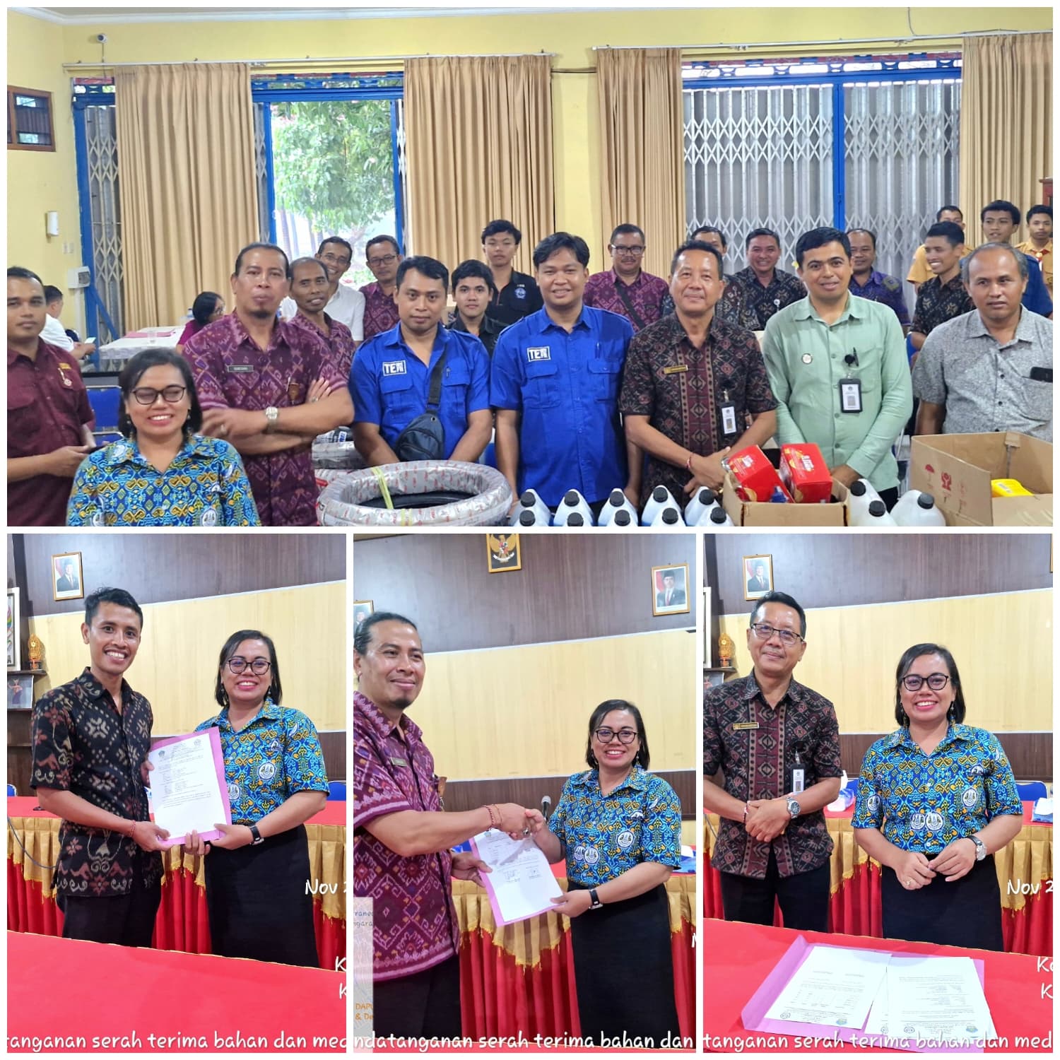 Serah Terima Bahan Dan Media  Di SMK Pengimbas