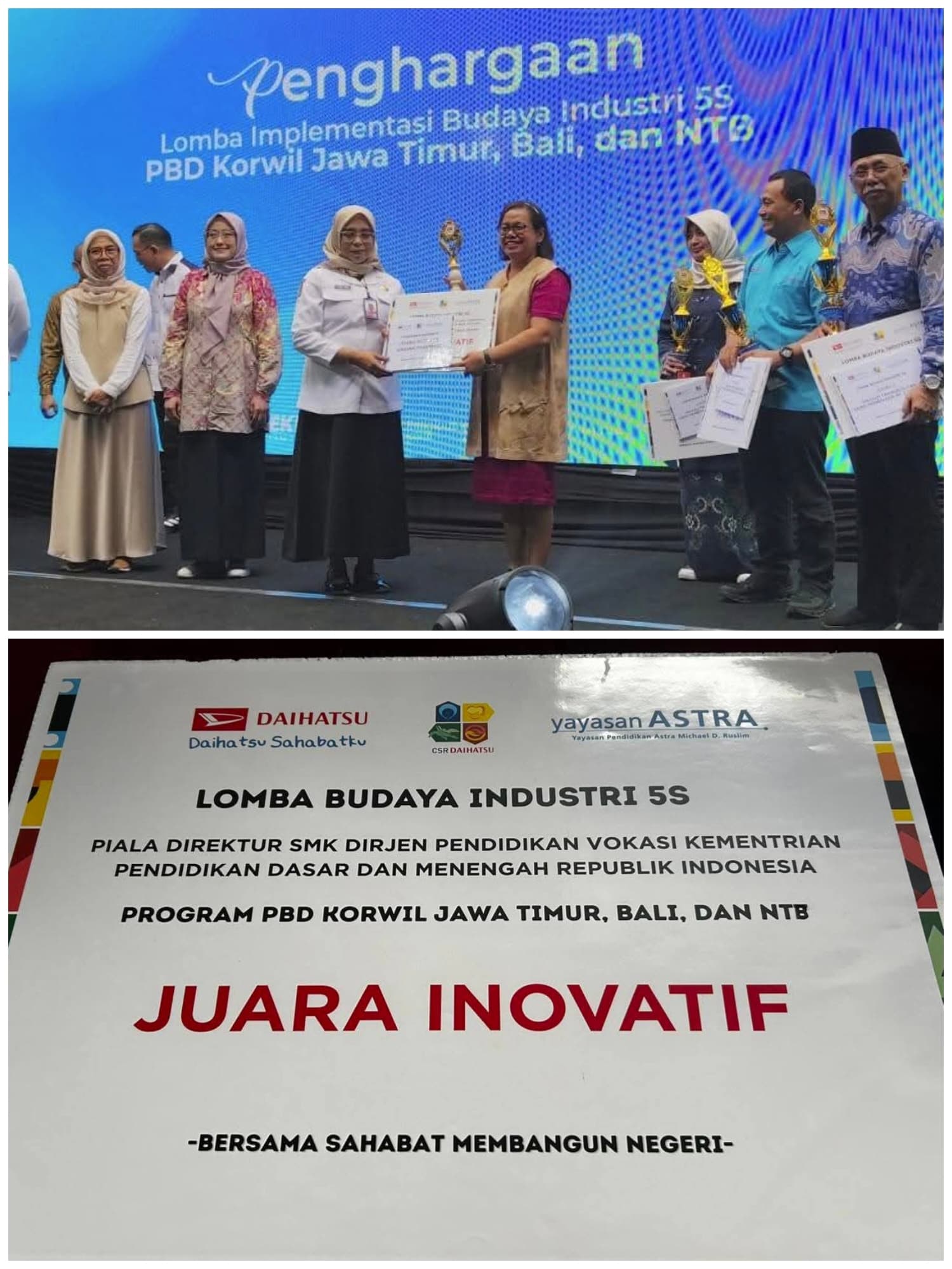Penghargaan Sebagai Juara Inovatif PBD Korwil Jatim, Bali Dan NTB